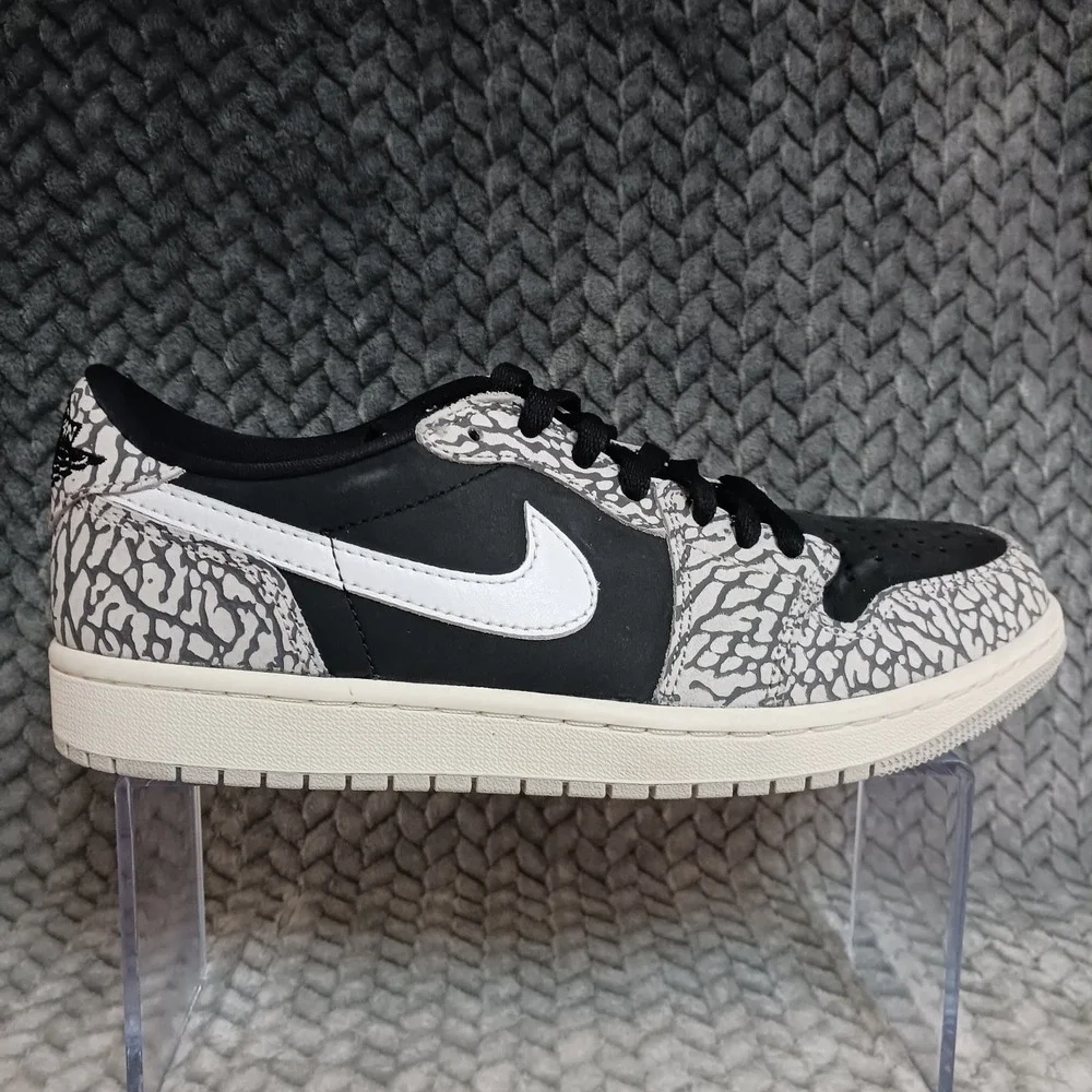 Air Jordan 1 Retro OG Low Black Cement Men's Sneakers Shoes Size 8